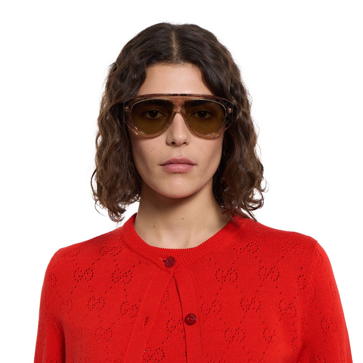 Mask frame sunglasses-GUCCI-Verso