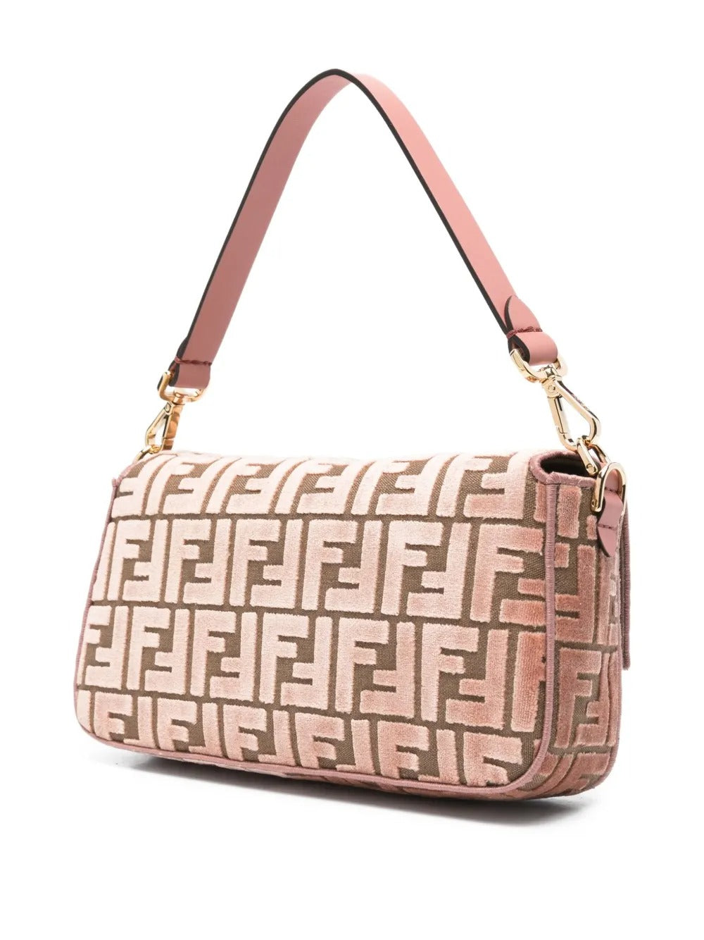 Medium Baguette FF-pattern Shoulder Bag-FENDI-Verso