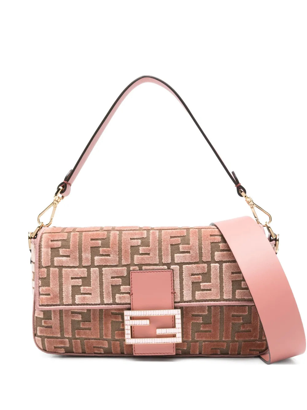 Medium baguette ff-pattern shoulder bag-FENDI-Verso