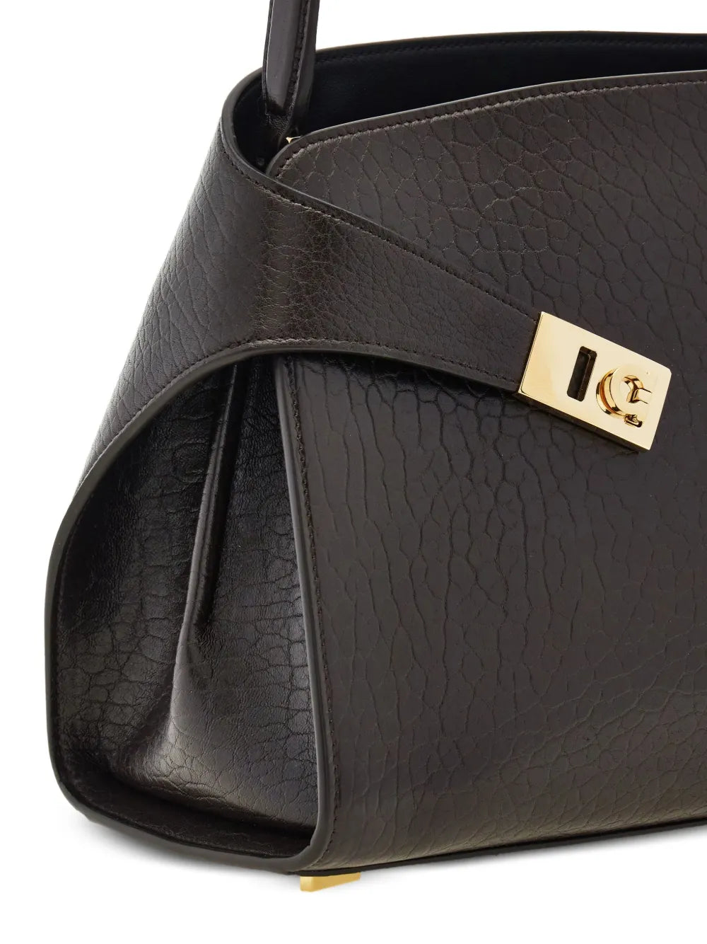 Medium hug gancini-buckles shoulder bag-FERRAGAMO-Verso