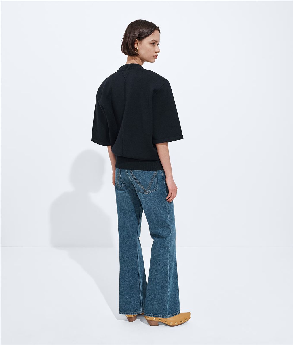 Medium Indigo Flared Jeans-BOTTEGA VENETA-Verso