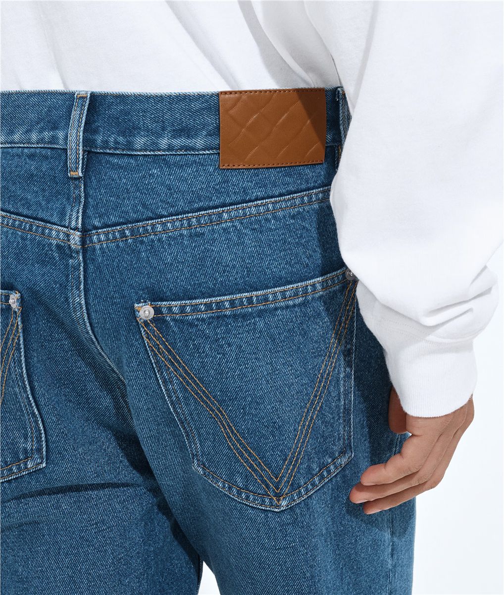 Medium indigo straight leg jeans-BOTTEGA VENETA-Verso