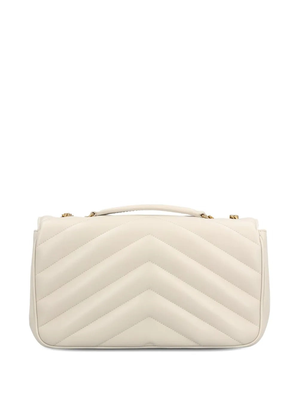 Medium Loulou Quilted Cassandre Logo Shoulder Bag-SAINT LAURENT-Verso