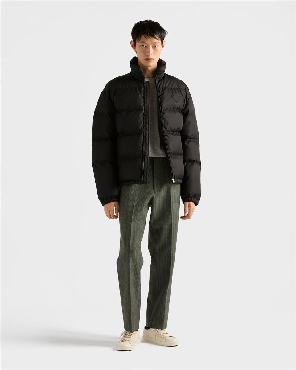 medium-weight re-nylon down jacket-PRADA-Verso