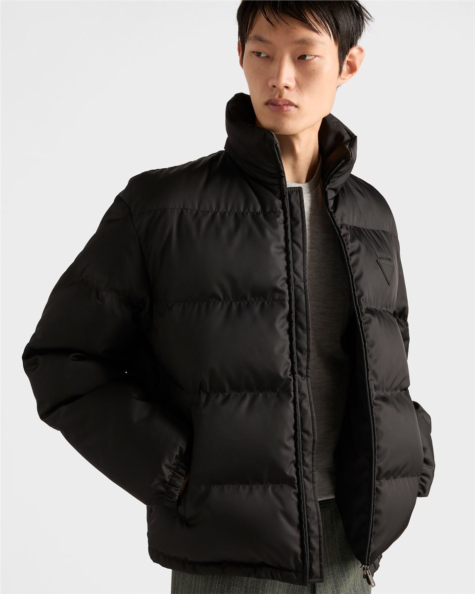 medium-weight re-nylon down jacket-PRADA-Verso