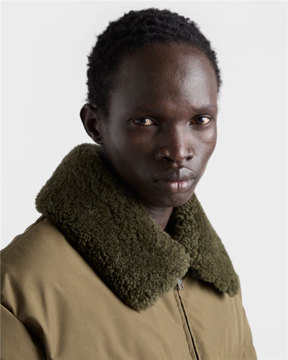 Medium-weight technical fabric down jacket-PRADA-Verso
