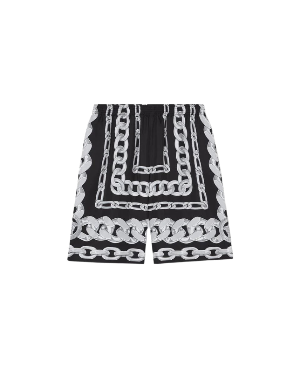 MEDUSA CHAINS SILK SHORTS -  VERSACE -  Verso
