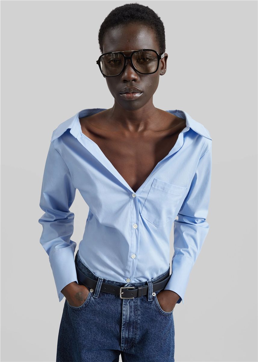 Mela fitted shirt-THE FRANKIE SHOP-Verso