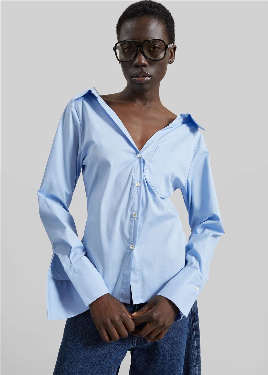 Mela fitted shirt-THE FRANKIE SHOP-Verso
