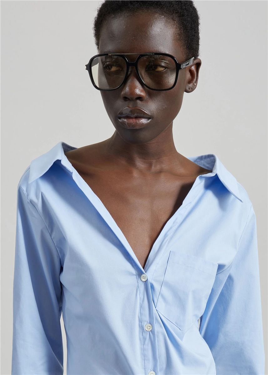 Mela fitted shirt-THE FRANKIE SHOP-Verso
