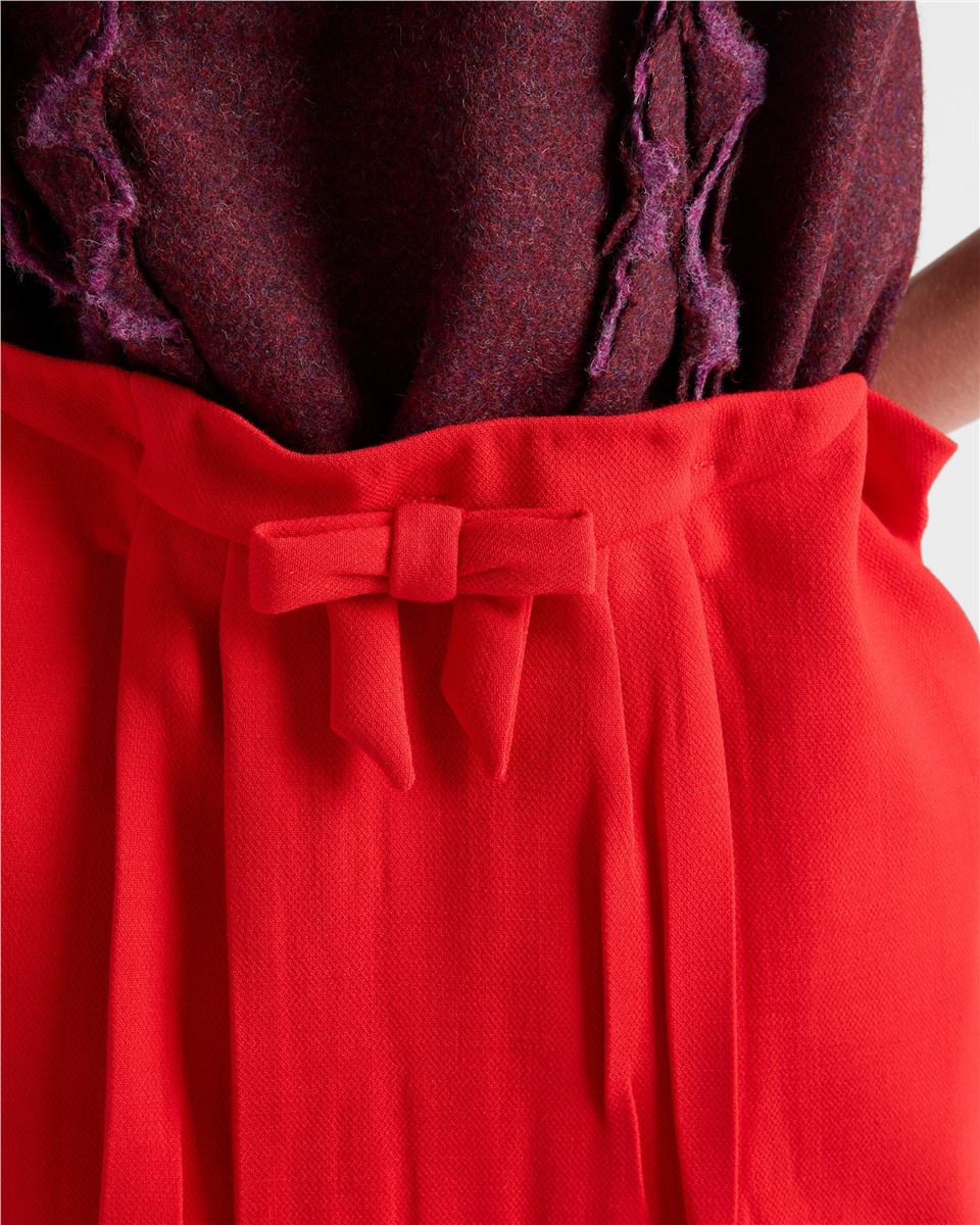 Melange Natté Midi Skirt-PRADA-Verso