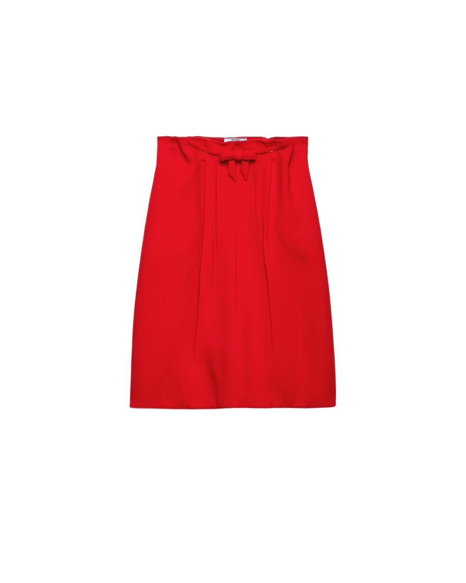 Melange Natté Midi Skirt