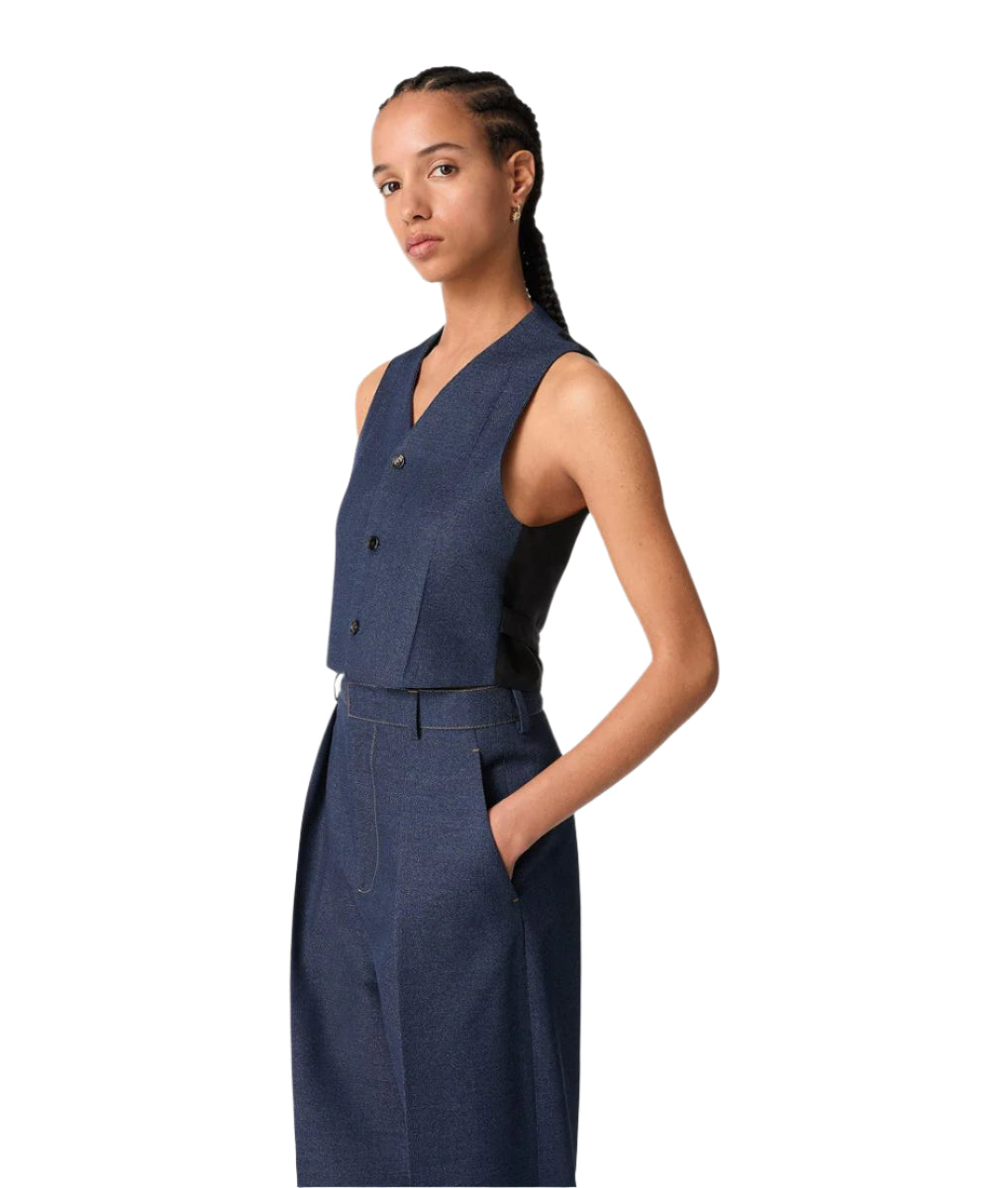 MELANGE WOOL GILET-BOTTEGA VENETA-Verso