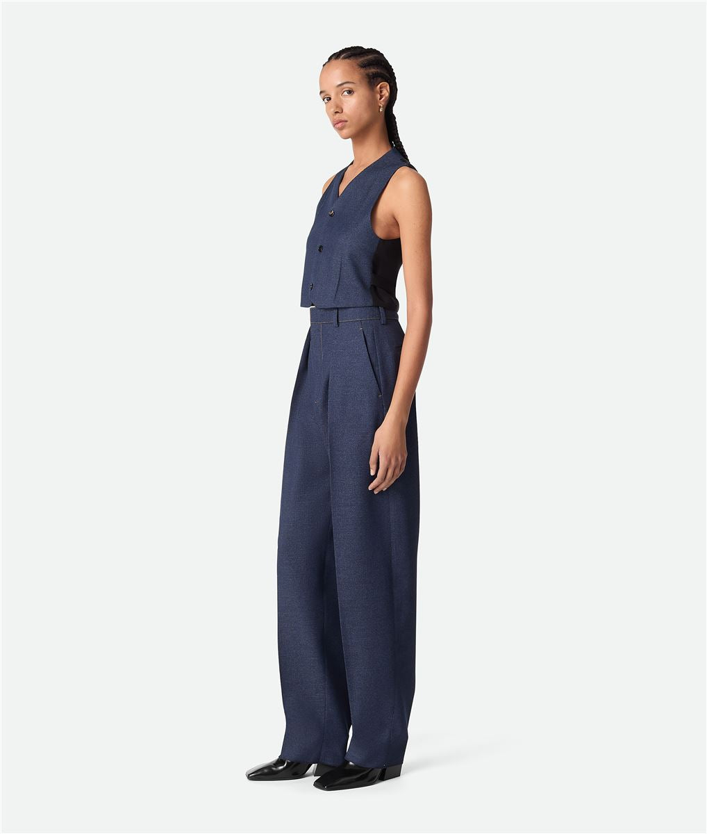 MELANGE WOOL PANTS-BOTTEGA VENETA-Verso