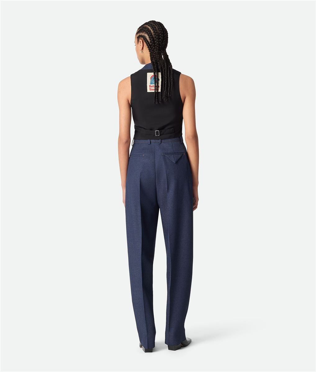 MELANGE WOOL PANTS-BOTTEGA VENETA-Verso