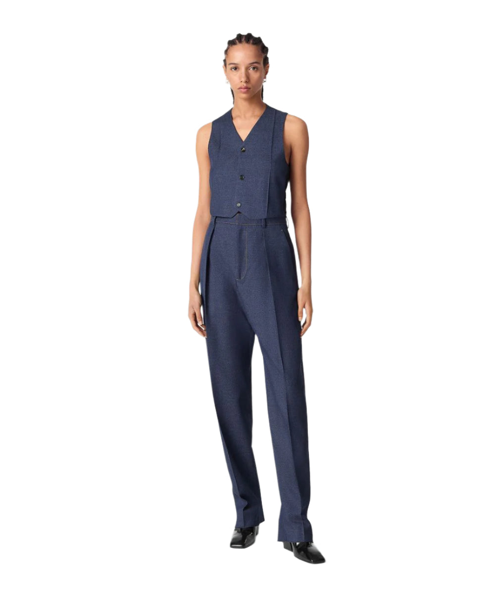 MELANGE WOOL PANTS-BOTTEGA VENETA-Verso