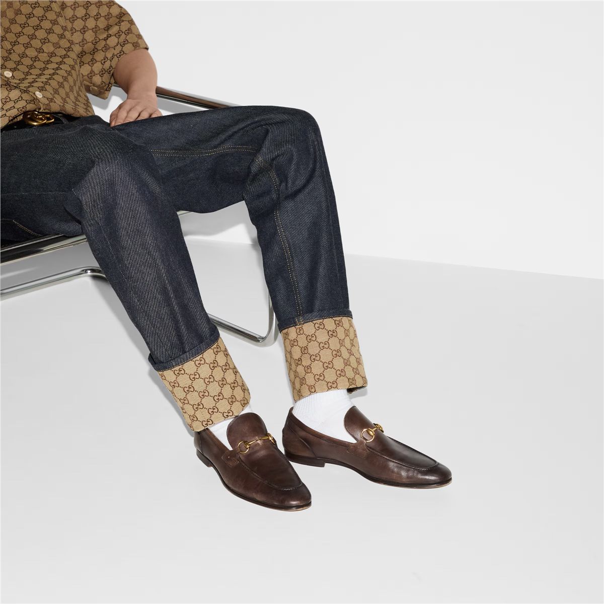 Men's gucci jordaan loafer-GUCCI-Verso
