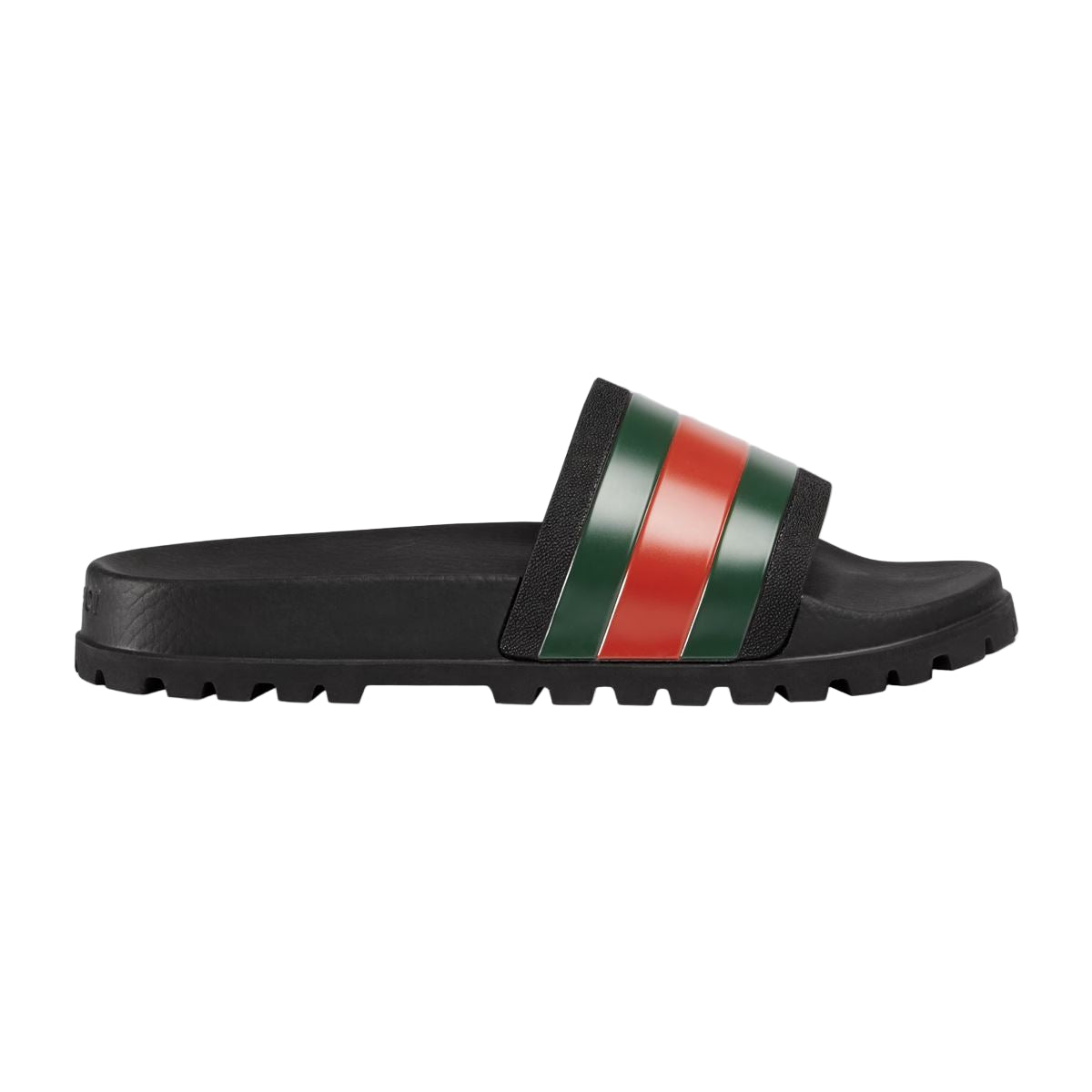 Men's slide sandal with web-GUCCI-Verso