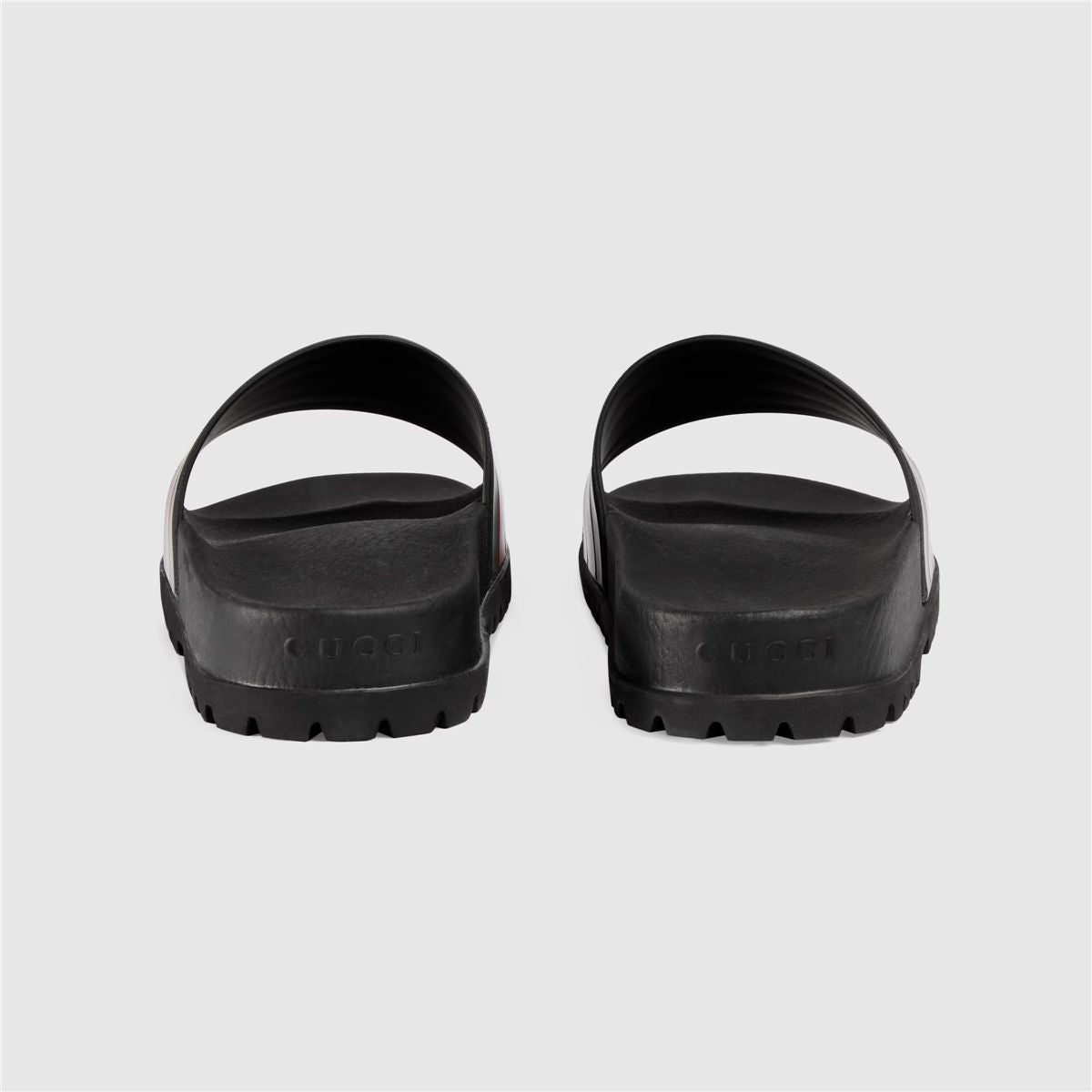 Men's slide sandal with web-GUCCI-Verso