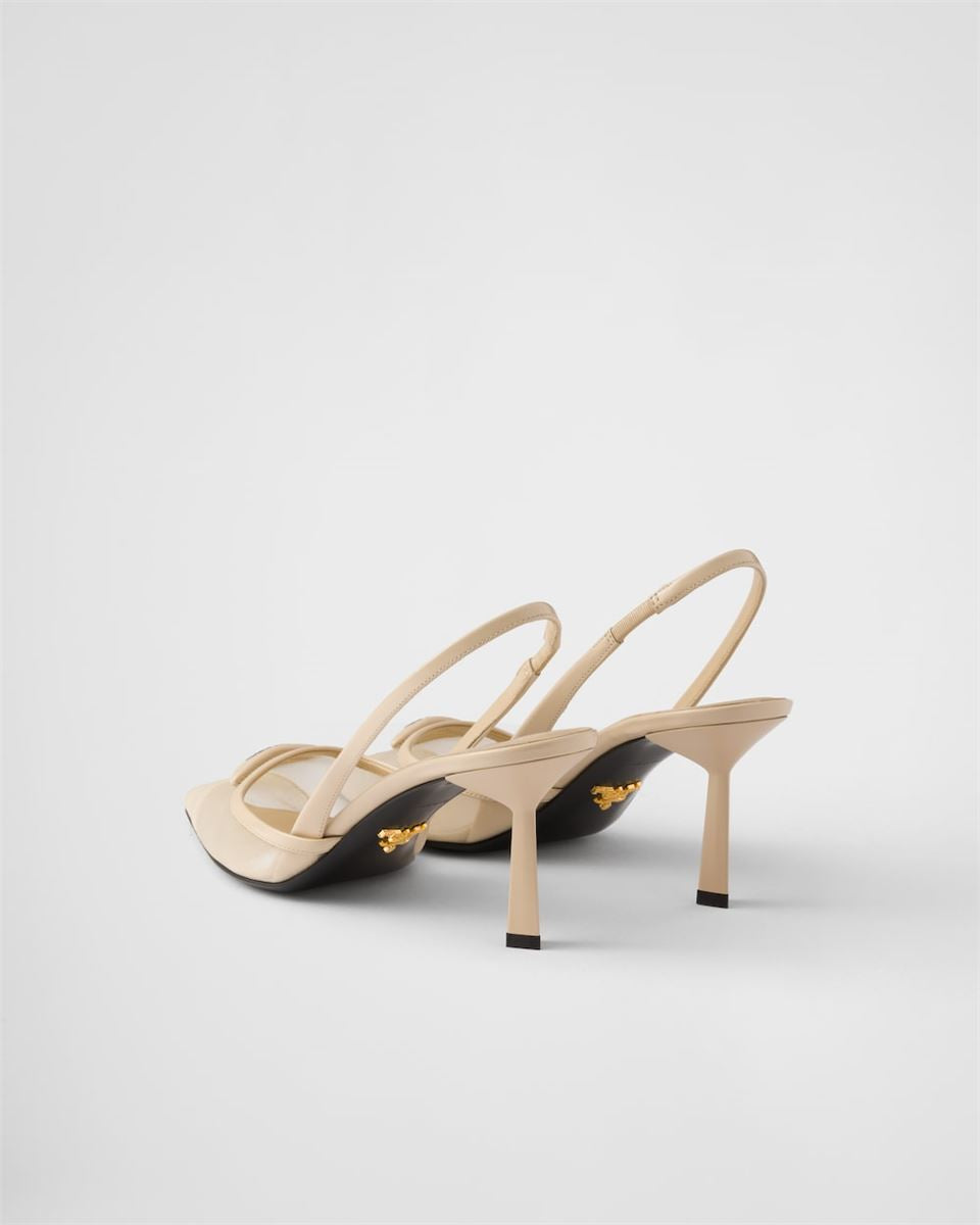 MESH FABRIC SLINGBACK PUMPS -  PRADA -  Verso