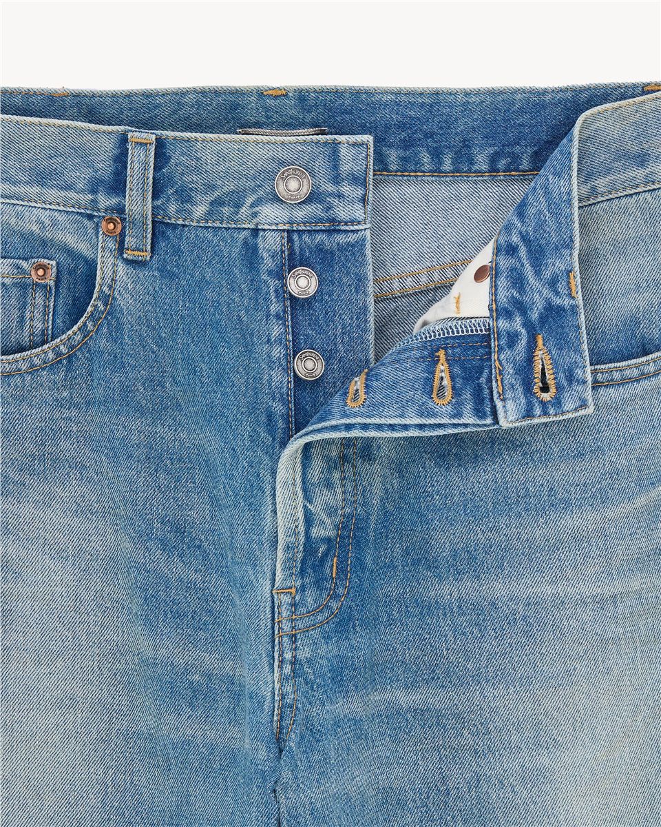 Mick long jeans in indigo ocean denim-SAINT LAURENT-Verso