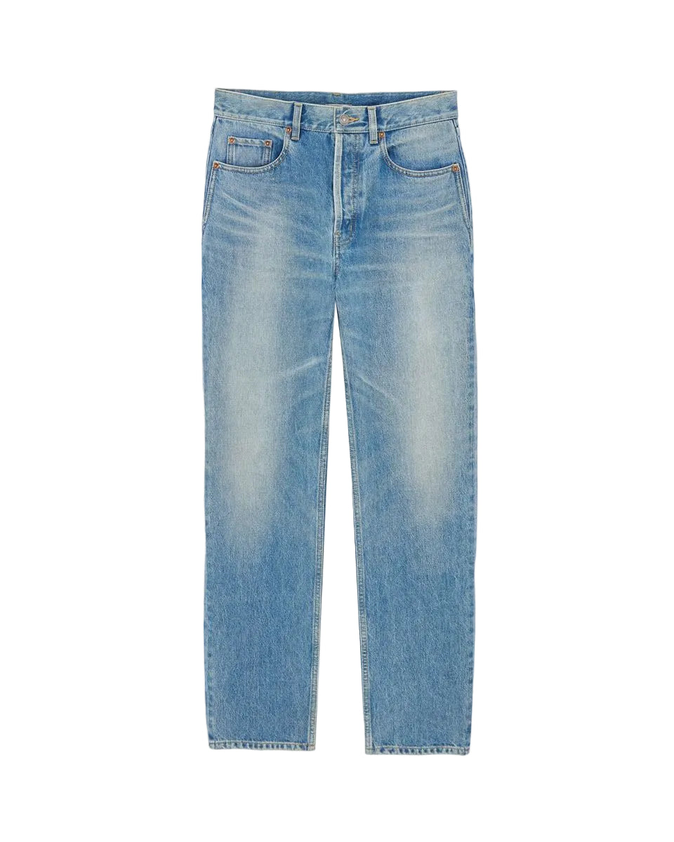 Mick long jeans in indigo ocean denim-SAINT LAURENT-Verso