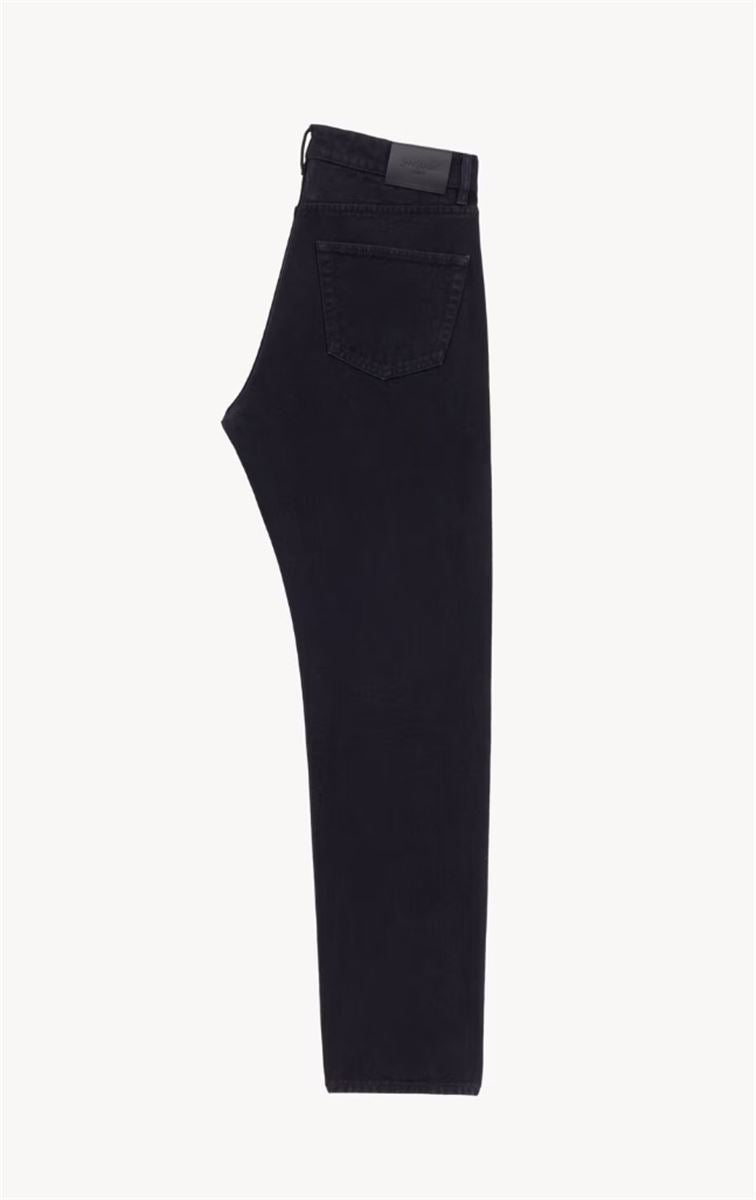 MICK LONG JEANS IN MIDNIGHT BLACK DENIM - SAINT LAURENT - Verso
