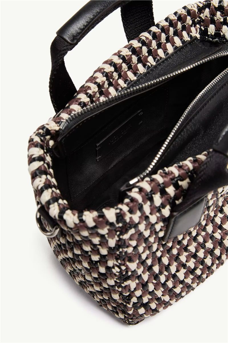 Micro caradoc raffia tote bag-MONCLER-Verso
