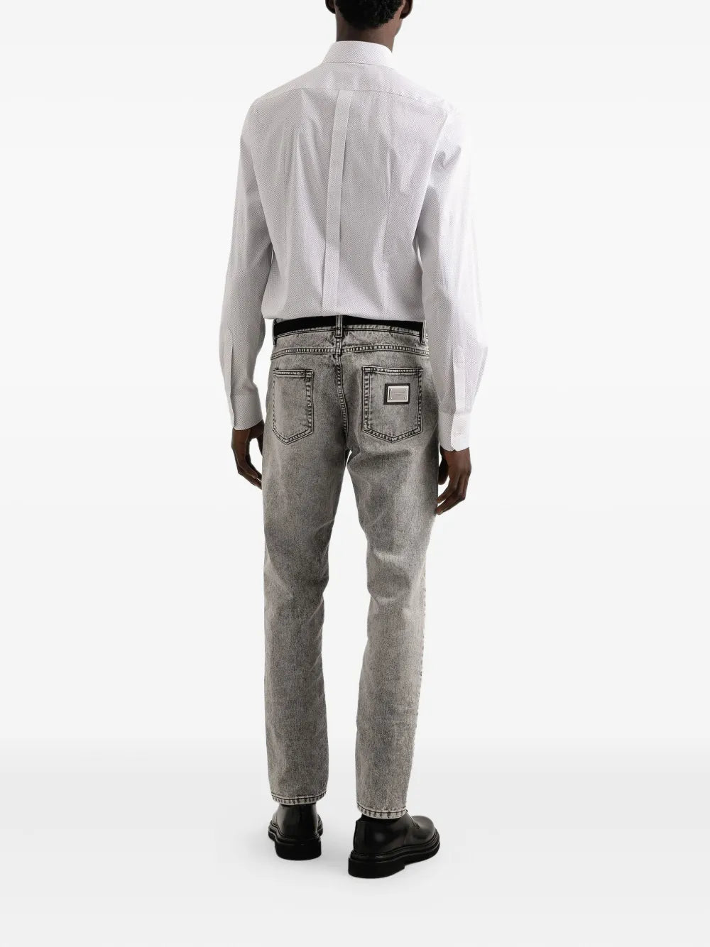 Micro dot-print shirt-DOLCE & GABBANA-Verso