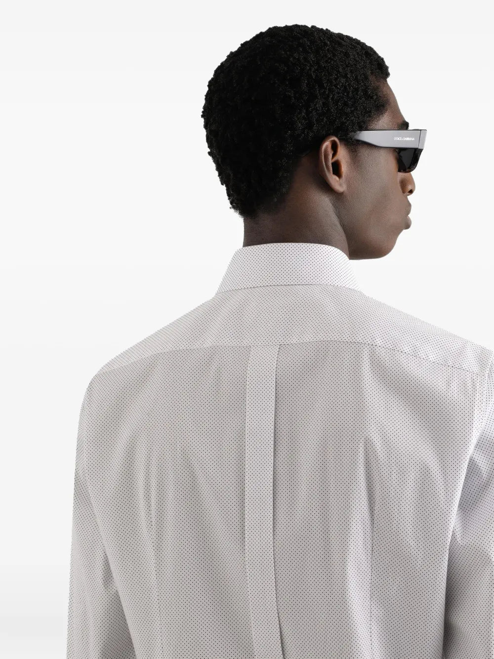 Micro dot-print shirt-DOLCE & GABBANA-Verso