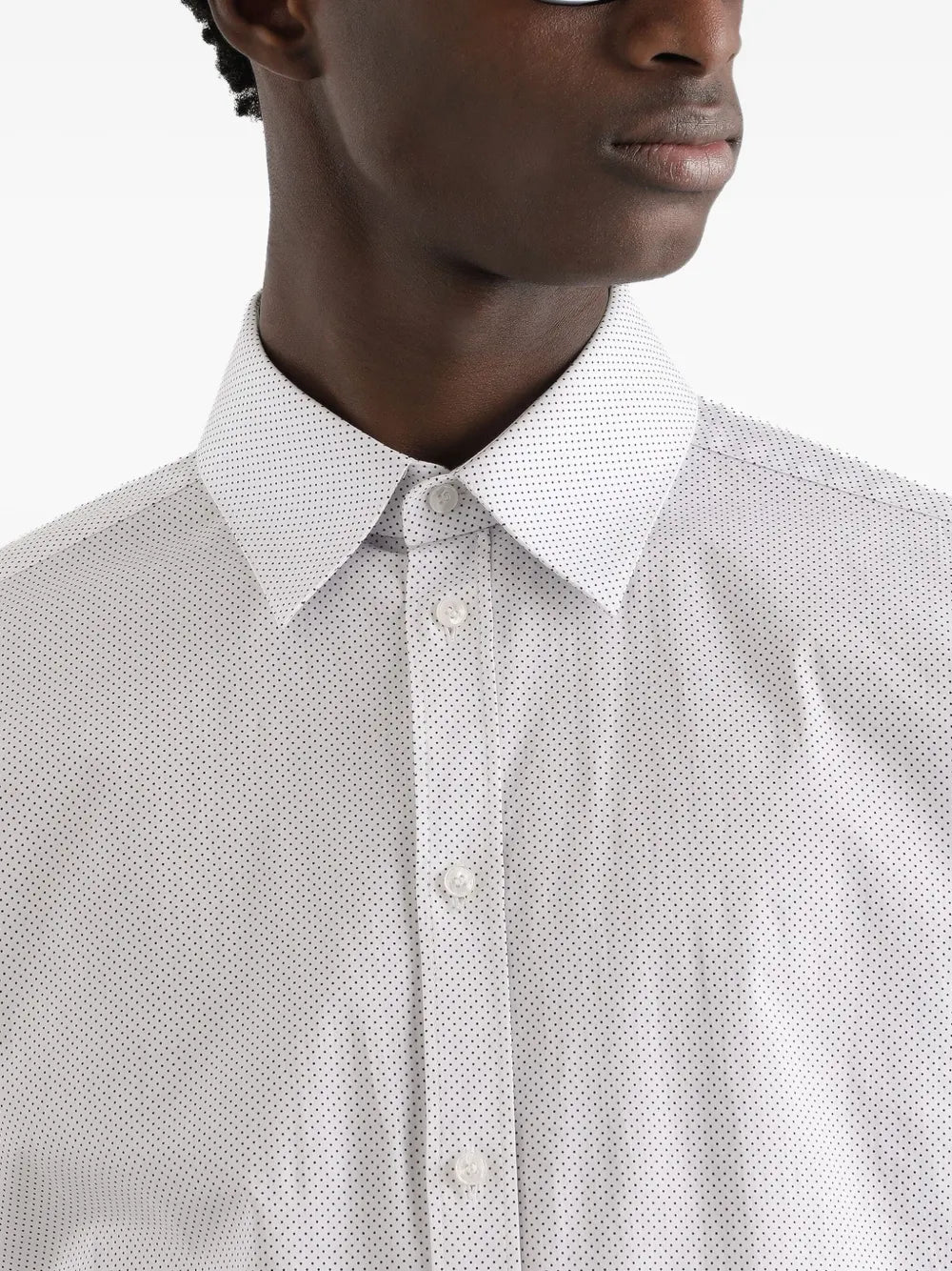 Micro dot-print shirt-DOLCE & GABBANA-Verso