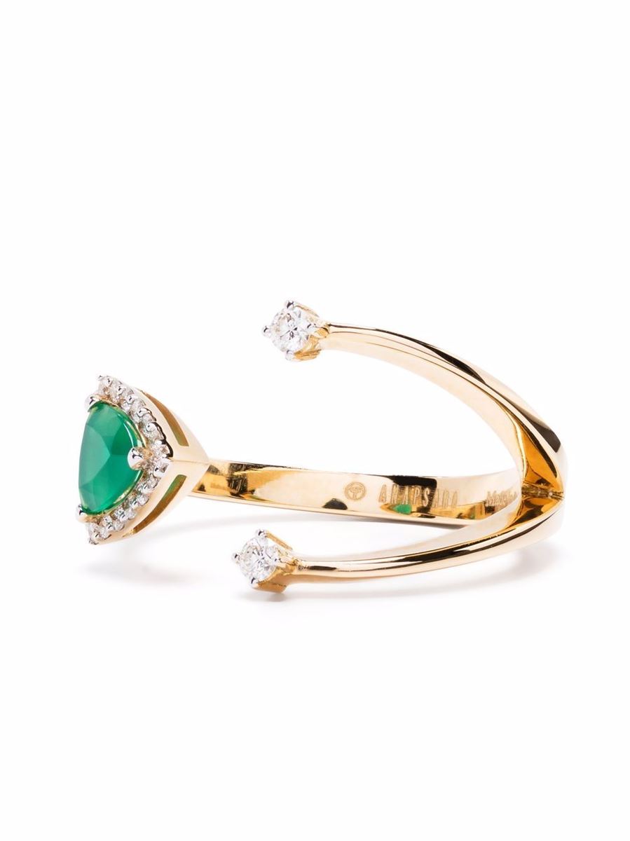 Micro green onyx ring-ANAPSARA-Verso