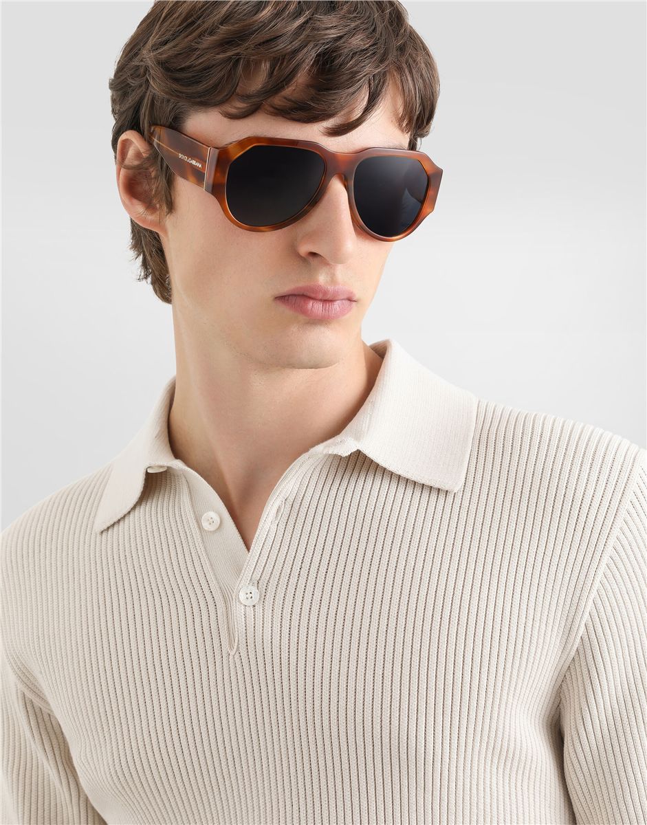 Micro-rib cotton polo shirt