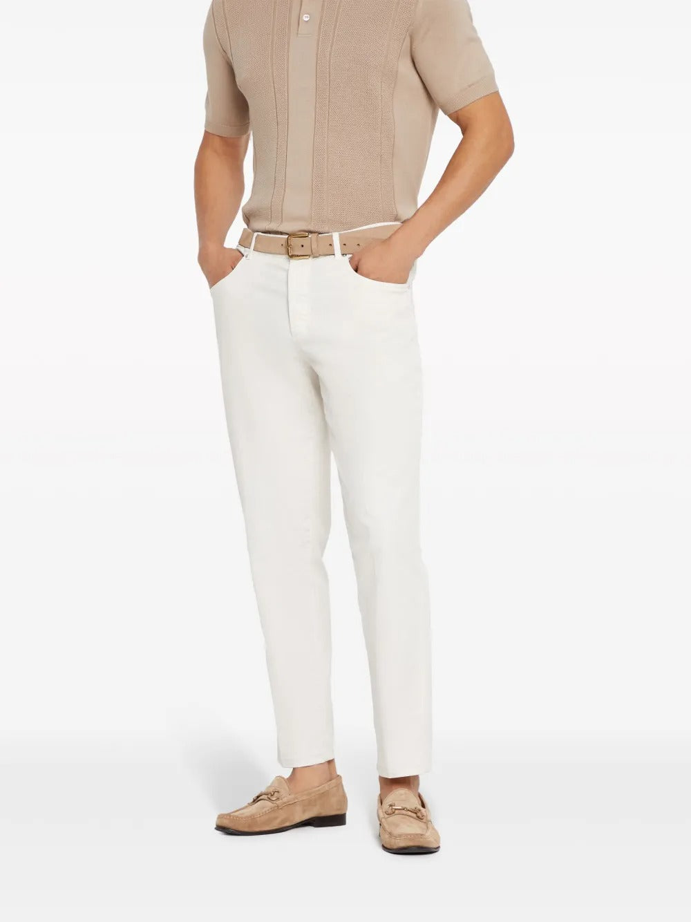 Mid-rise Straight-leg Trousers-BRUNELLO CUCINELLI-Verso
