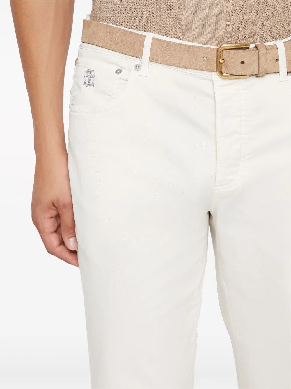Mid-rise Straight-leg Trousers-BRUNELLO CUCINELLI-Verso