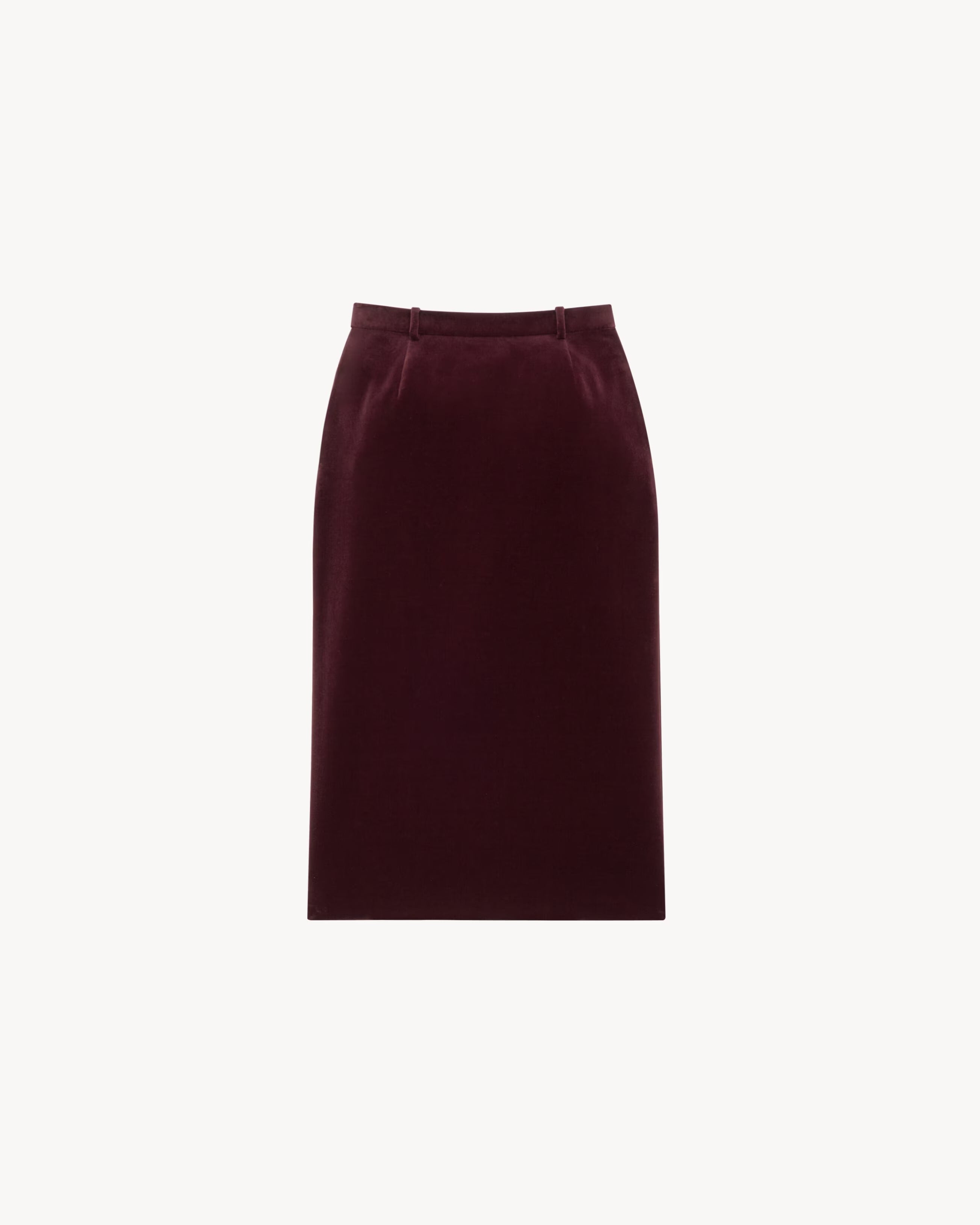 midi wrap skirt in cotton velvet-SAINT LAURENT-Verso