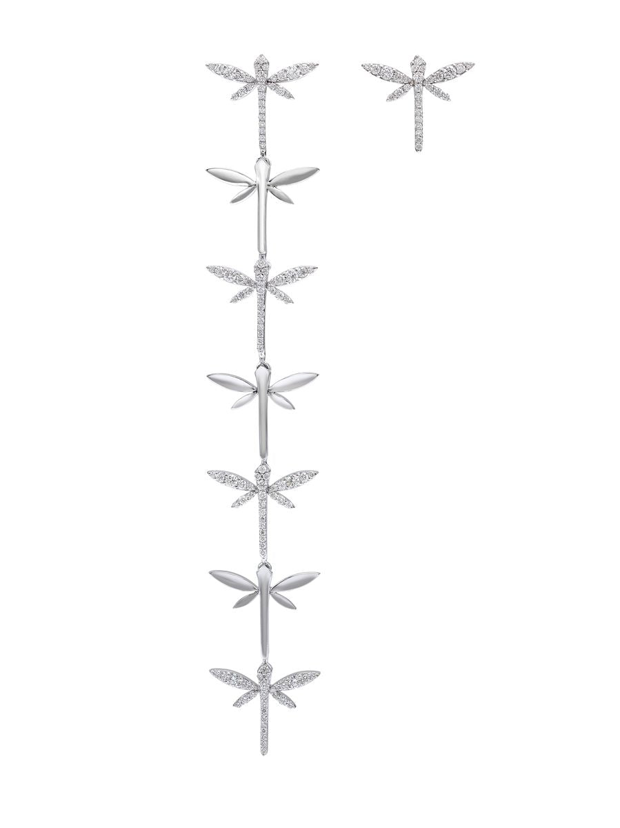 Mini dragonfly long earring-ANAPSARA-Verso