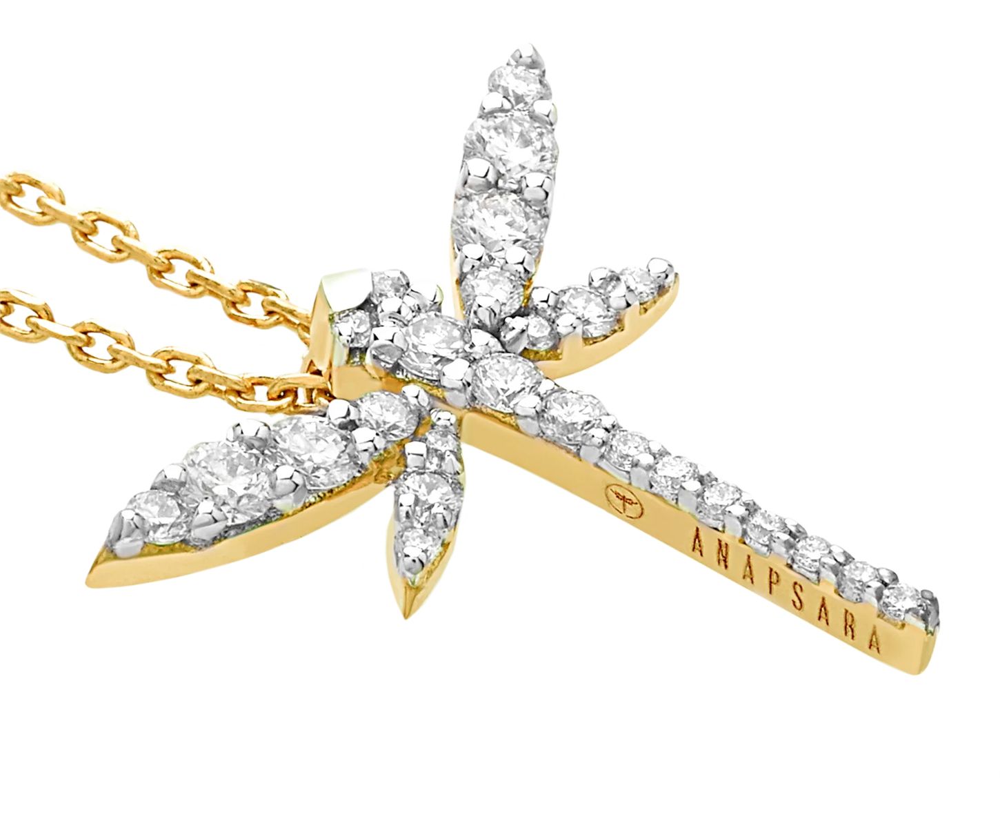 Mini dragonfly necklace-ANAPSARA-Verso
