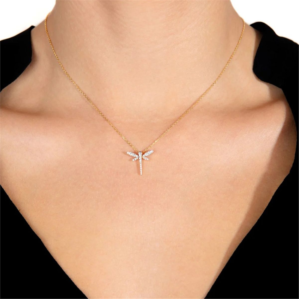Mini dragonfly necklace-ANAPSARA-Verso