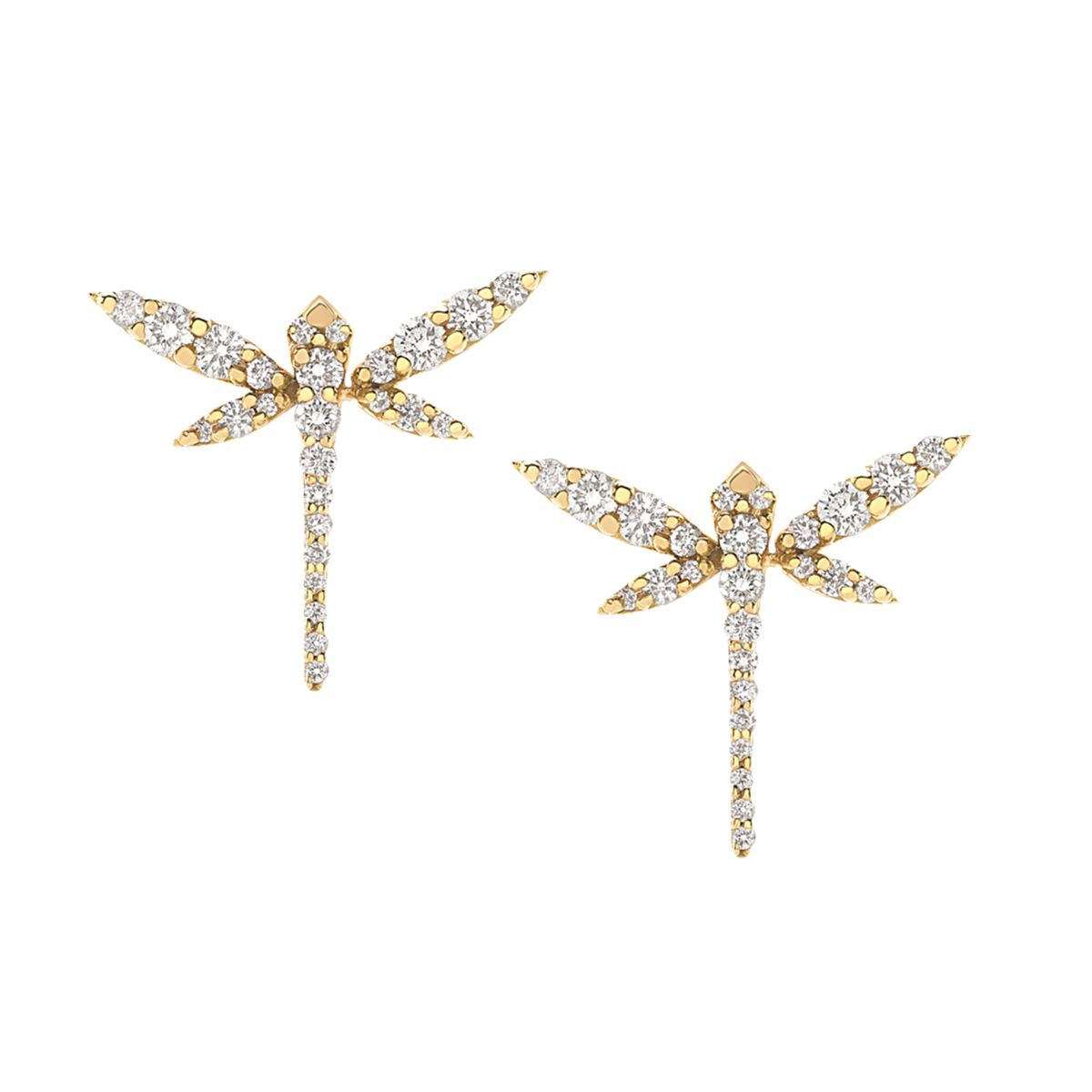 Mini dragonfly stud earrings-ANAPSARA-277032-TU-Verso