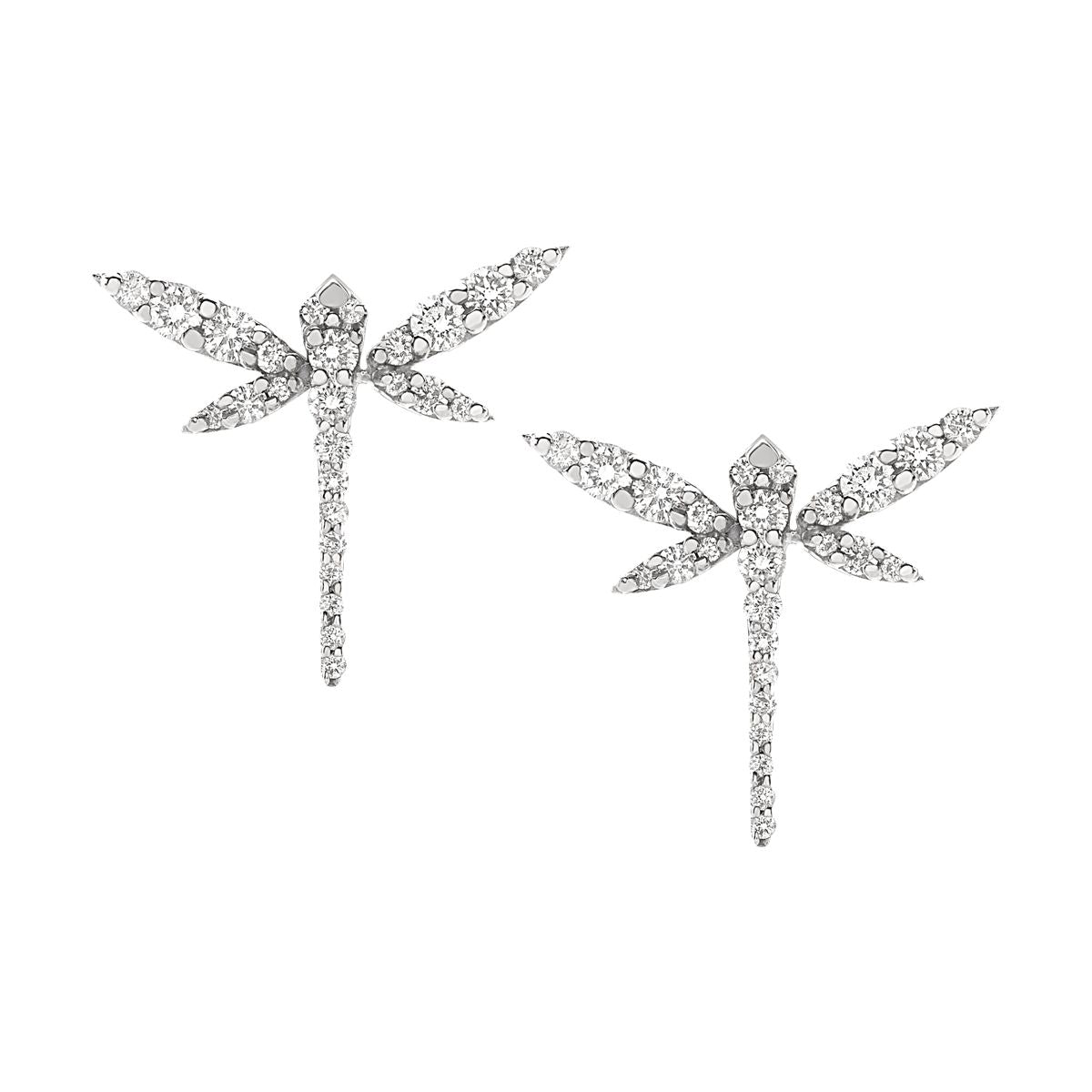 Mini dragonfly stud earrings-ANAPSARA-Verso