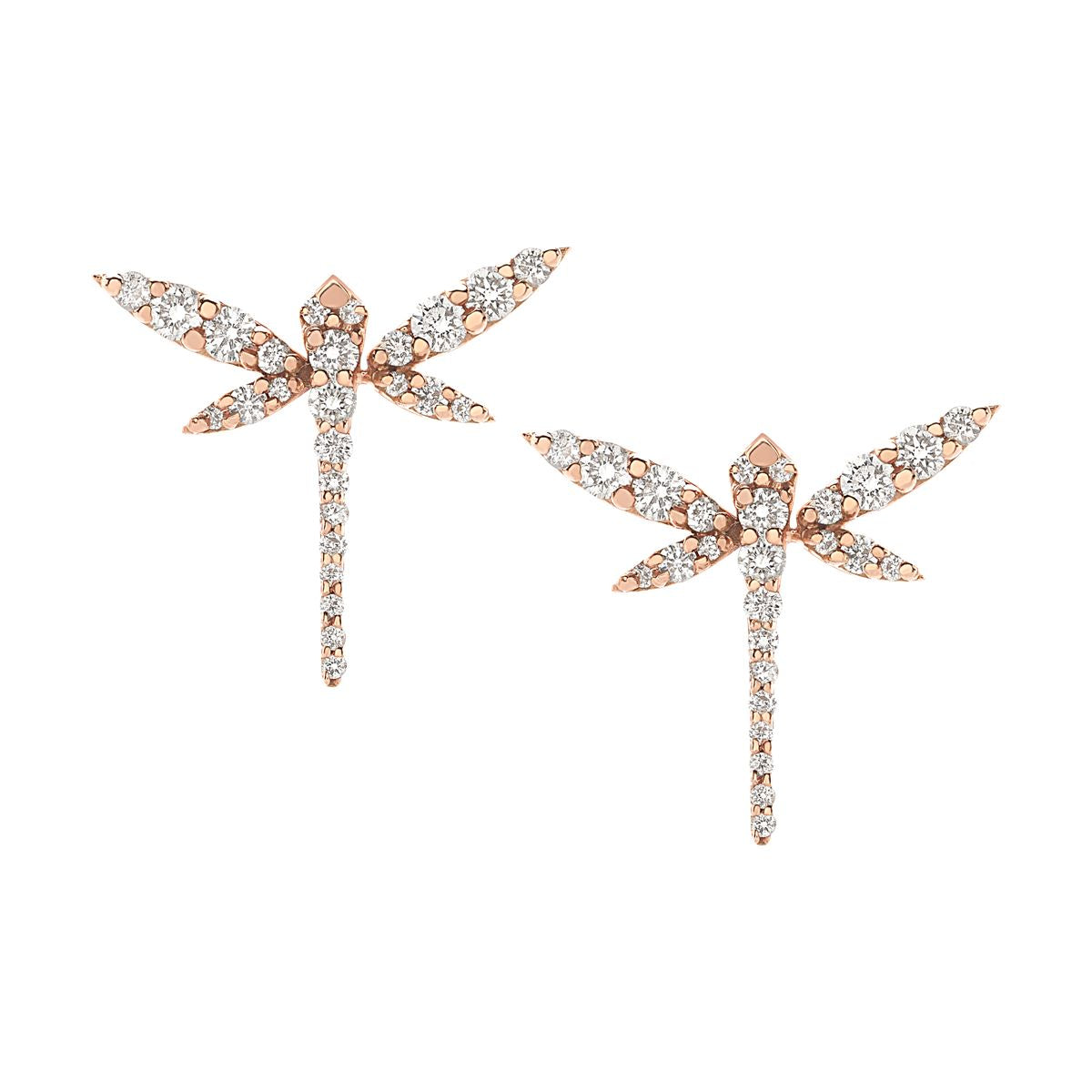 Mini dragonfly stud earrings-ANAPSARA-Verso