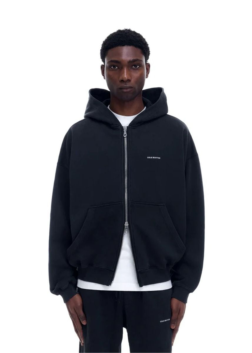 Mini logo zipped hoodie-COLE BUXTON-Verso