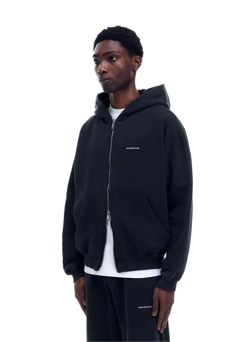 Mini logo zipped hoodie-COLE BUXTON-Verso