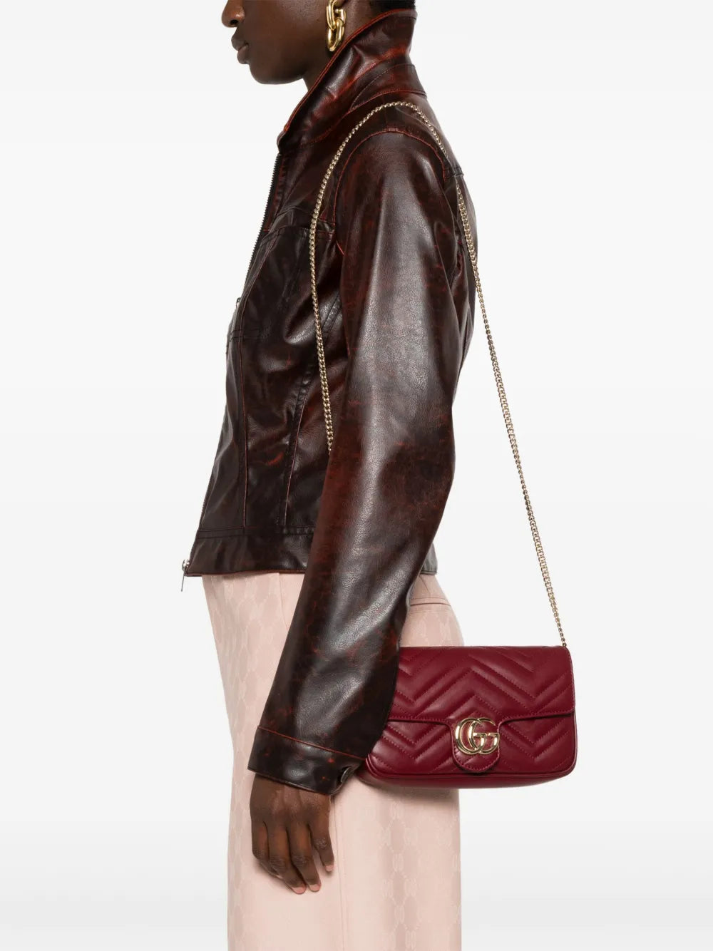 Mini marmont cross body bag-GUCCI-Verso