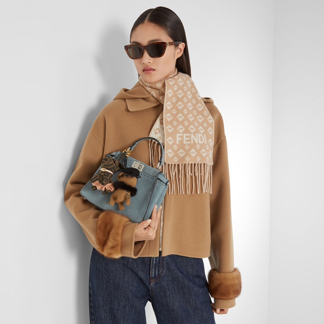 Mini Peekaboo Tote Bag-FENDI-Verso