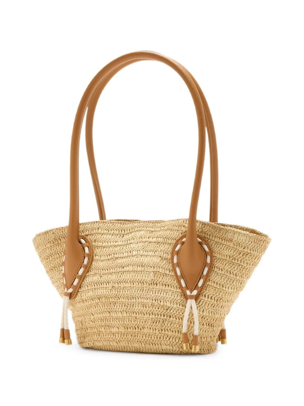 Mini venus woven raffia tote bag-LOUBOUTIN-Verso