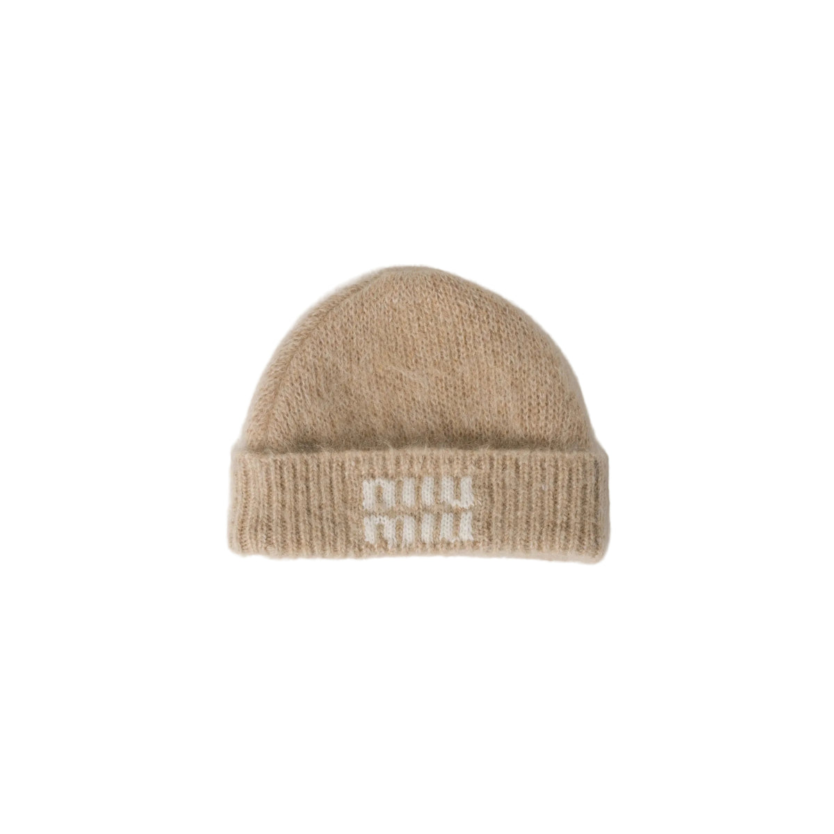 Miu Miu logo-detail beanie hat-MIU MIU-309777-S-Verso