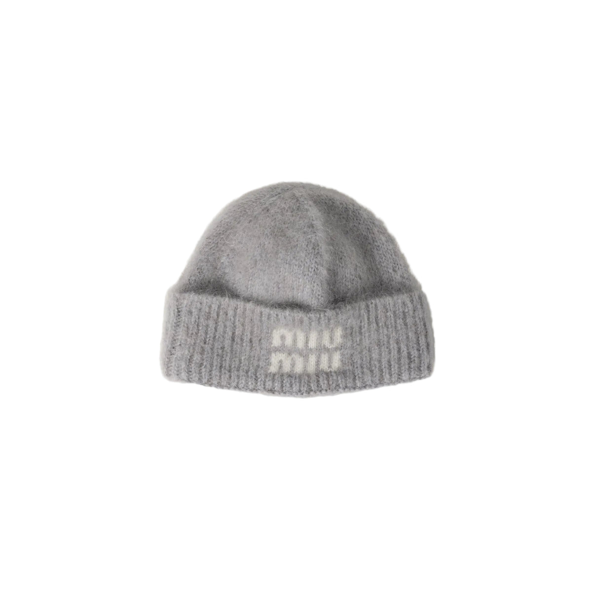 Miu Miu mohair wool logo hat-MIU MIU-309776-S-Verso