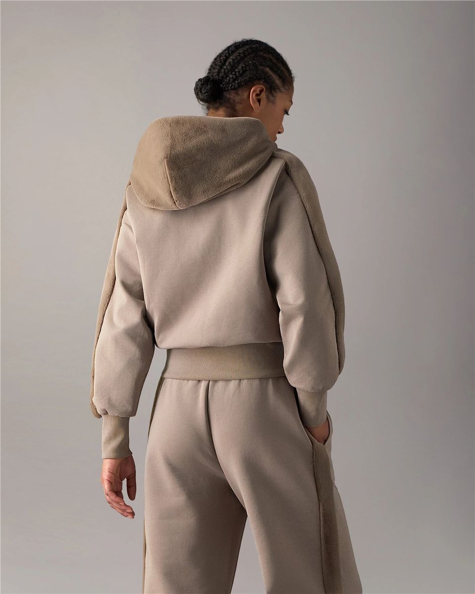 Mixed media bunny hoodie-MOOSE KNUCKLES-Verso